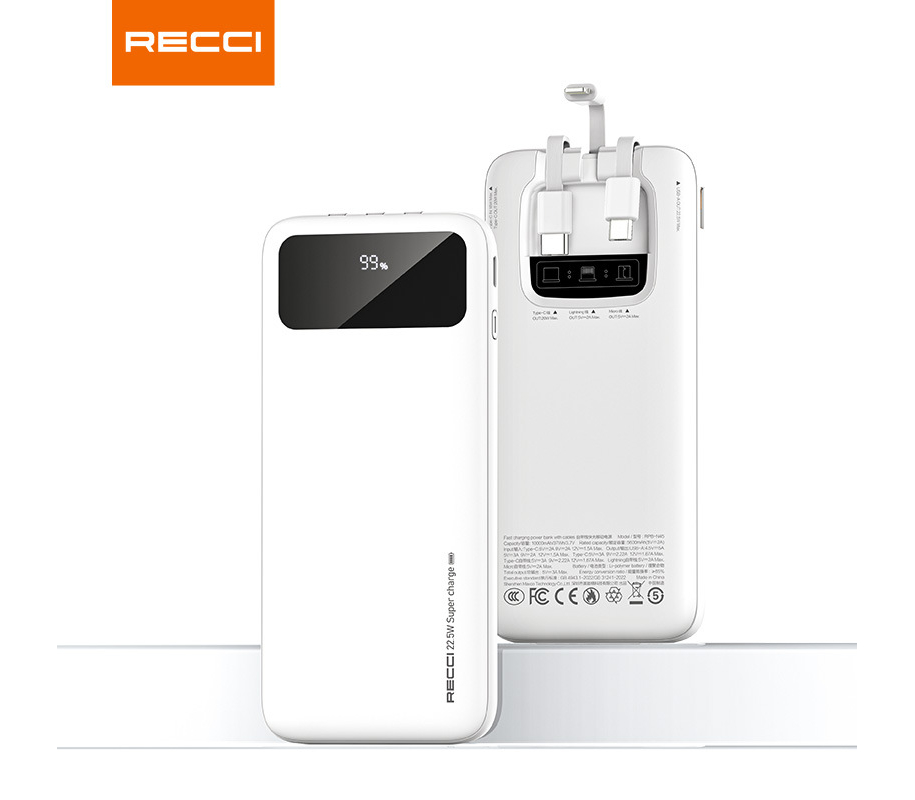 Recci Nature RPB N45 10000 MAh White Recci Power Bank Irshad Az