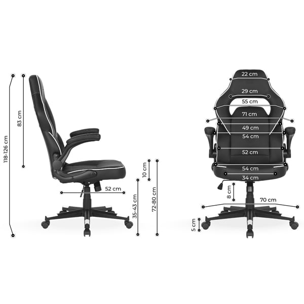 2E Gaming Chair 2E-GC-HEB-BKWT HEBI Black&White | 2E Oturacaqlar ...
