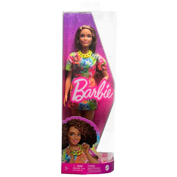 Mattel Barbie Fashionistas Doll - Good Vibes T-Shirt Dress (New pack ...