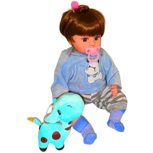 Doll The True Sound of Baby Yeez Wood JX277-55 Toys Сlothes Blue